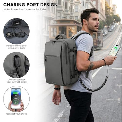 TANTOMI Travel Backpack for Women, Laptop Bag, 23L Carry on Backpack - color: Dark Grey, size: Large