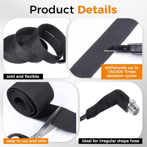 2:1 Ratio Automotive Heat Shrink Braided Sleeving 1/2''-26ft - size: 1/2"-26ft