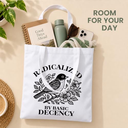 Funny Canvas Tote Bag, Reusable Playful Shoulder Bag, Whimsical Carryall for Shopping Commute Beach - color: Bird