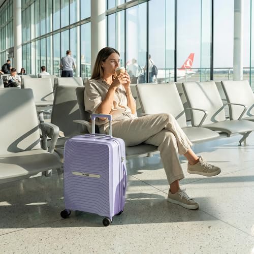 20 Inch Carry-On Luggage,Hardshell Suitcases w/TSA LOCK - color: Lavender, size: Carry-On 20-Inch