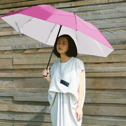 Travel Umbrella, Umbrellas Bulk, 5 Colors Travel Folding Umbrellas, Exquisite Appearance, Easy To Carry, Suitable For Sunny Days And Rainy Days - color: Light Blue, Pink