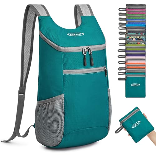 G4Free 10L Lightweight Packable Hiking Backpack, Nylon Daypack Daily Travel - color: Dark Green, size: Small