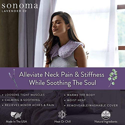 Sonoma Lavender Luxury Lavender Neck Pillow, Arctic Circle - color: Arctic Circle