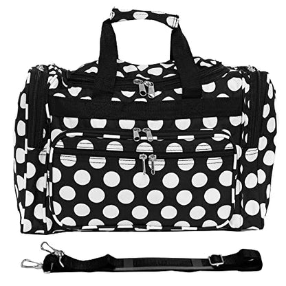 World Traveler 81T16-635 Duffle Bag, One Size, Black White Dot II - color: Black White Dot