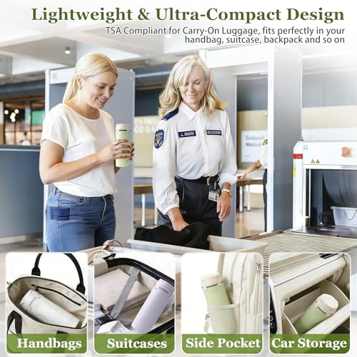 4 in 1 Travel Dispenser, Refillable Leak Proof Travel Bottle (White+Green) - color: White+green