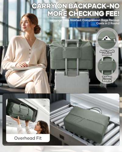 Travel Duffel Weekender Bag Women Tote Carry On Bags With Shoe Compartment