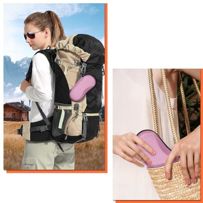 FINTIE Sunglasses Case, Hard EVA Shell Shockproof Sport Glasses Case - color: Pink