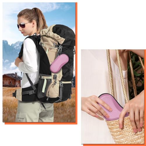 FINTIE Sunglasses Case, Hard EVA Shell Shockproof Sport Glasses Case - color: Pink