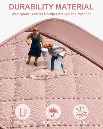Capolo Crossbody Bags for Women Waterproof Sling Shoulder Bag Fanny Pack - color: Pink, size: Large