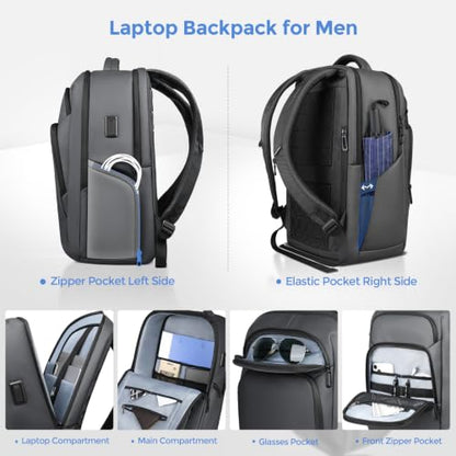17.3 Inch Laptop Backpack for Men Women, 30L Travel Backpack - color: Dark Grey