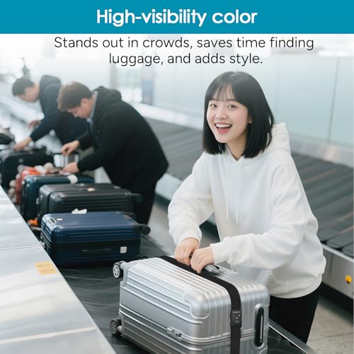 Travel Inspira Luggage Straps for Suitcases with TSA Lock - color: Black