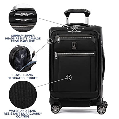 Travelpro Platinum Elite Carry-On Luggage Spinner, Black, 21-Inch - color: Shadow Black, size: Carry-On 21-Inch