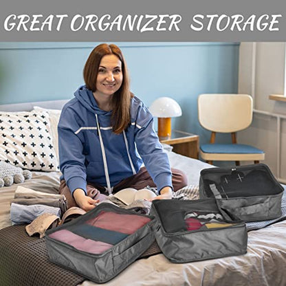 Silkfly 12 Pcs Packing Cubes for Travel,XL, L, M,Classic,Gray - color: Gray, size: XL, L, M, style: Classic