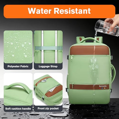 Exquisite Travel Laptop Backpack, Flight Approved Size Carry on Bag (35L) - color: Green, size: XL (8x12.8x18.5")