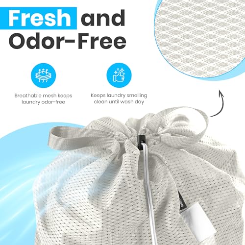 Handy Laundry Mesh XL Laundry Bag 24"x36" with Shoulder Strap, Grey - color: Grey, size: 1-Pack