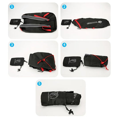 1PC Multifunctional Outdoor Folding Backpack - Lightweight, Waterproof, Durable for Hiking, Riding, and Travel, Black - color: Black