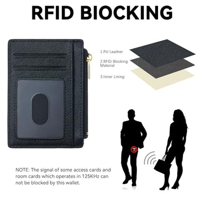 Tipmile Mens RFID Wallet, Small Slim Business Credit Card Holder, Mens Gift - color: Crosshatch Black