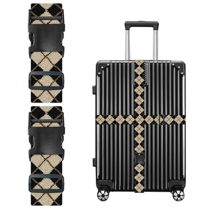 Nuxovilar Luggage Straps Set for Suitcase 1.96x90.5in Polyester - color: LU13496, size: 1.96"x90.5"