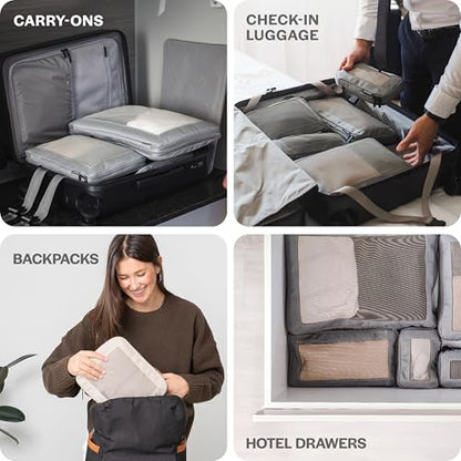 Aerotrunk 여행용 압축 패킹 큐브, 4팩, 모카 - color: 모카, size: 4팩