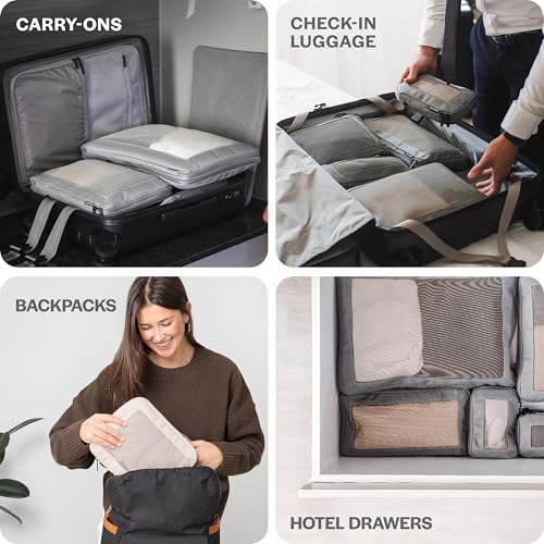 Aerotrunk Compression Packing Cubes for Travel, 4-Pack, Dark Blue - color: Dark Blue, size: 4-Pack