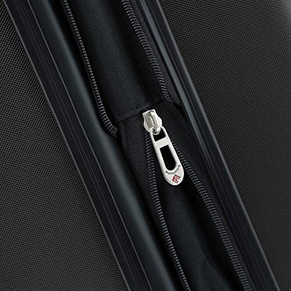 Travelers Club Chicago Hardside Expandable Spinner Luggage, Black, 5 Piece Set - color: Black, size: 5-Piece Set