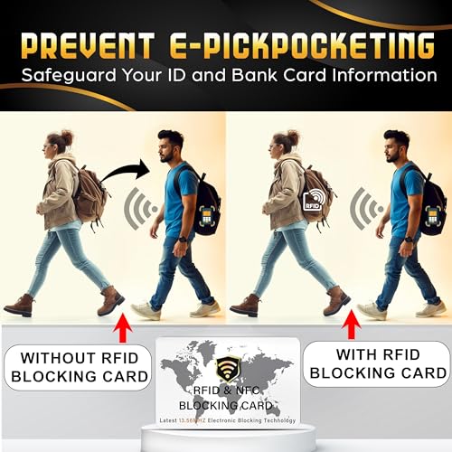 SaiTech IT 5 Pack RFID Blocking Card for Credit Debit ID Card, WM White - color: White WM