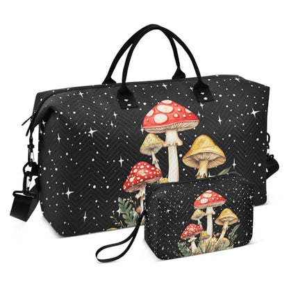 Mushroom Quilted Travel Bags Weekender Duffle Bags - color: Color 16