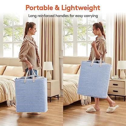 Lifewit 100L Large Laundry Baskets, Laundry Hampers Bags, 2 Pack, Blue - color: Blue, size: 100L
