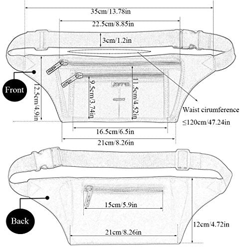 Naoki Outdoor Sports Running Jogging Cycling Hiking Camping Climbing Travel Ultra-thin Waterproof Polyester Waist Pack/Bag Runner Belt(Sky Blue) - color: Z-Sky Blue