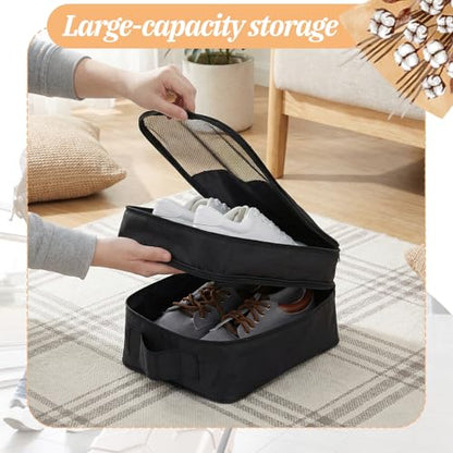 2 PCS Shoes Bags for Travel, Holds 2 Pair of Slippers and 1 Pair of Sneaker