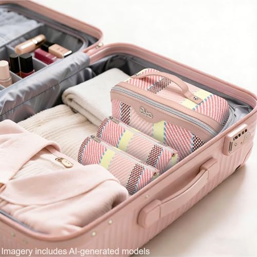 BOYATU Makeup Bag, Makeup Organizer, Toiletry Travel Bag for Women - Pink - color: C-3-Pink