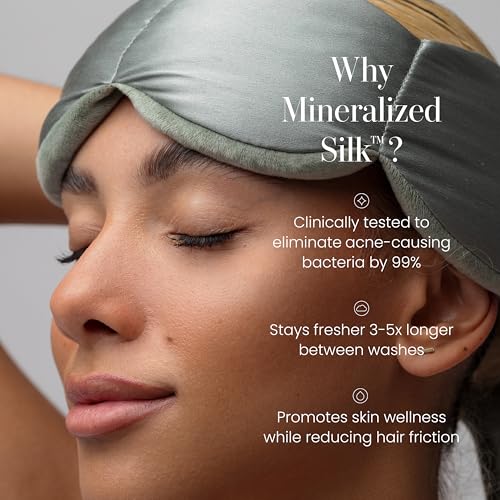 nodpod Mineralized Silk Gentle Pressure Sleep Mask, Weighted Eye Mask - color: Willow Silk