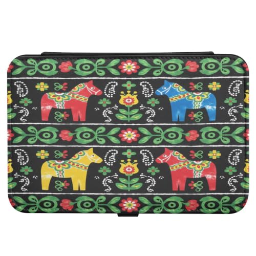 senya Leather Jewelry Box Ethnic Swedish Dala Horse Ring Storage - color: Horse 1