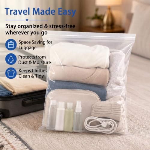 Extra Large 5 Gallon Zippered Plastic Bags for Storage - size: 5 gal-10 pack