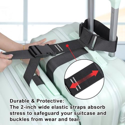 Vigorport Luggage Connector Straps for Suitcase, Add A Bag Suitcase Belt - size: 2''W - XX-Large