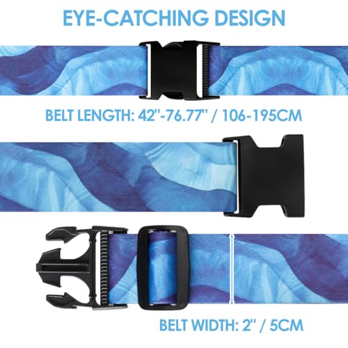 4 Pack Luggage Straps for Suitcases Adjustable Luggage Belt Suitcase Strap Travel Bag Accessories (Sky Blue(4 Pack)) - color: Sky Blue(4 Pack)