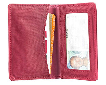 Big Skinny Card Case Slim Wallet, Holds Up to 16 Cards - color: Red