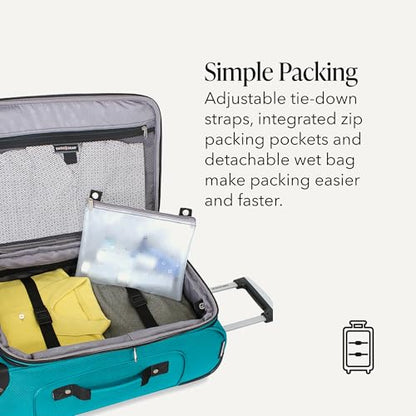 SwissGear Sion Softside 확장 가능, 청록색, 기내 수하물, Sion 기내용 스피너 - color: 청록색, size: 기내 수하물