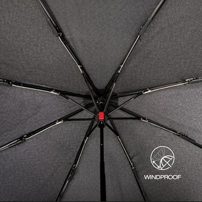 Knirps A.050 2 Person Travel Umbrella, Compact Windproof, Dance Black - color: Dance Black