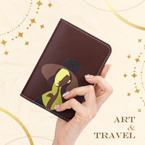 Lychii Passport Holder, RFID Blocking Travel Wallet, Slim Passport Cover - color: Chocolate