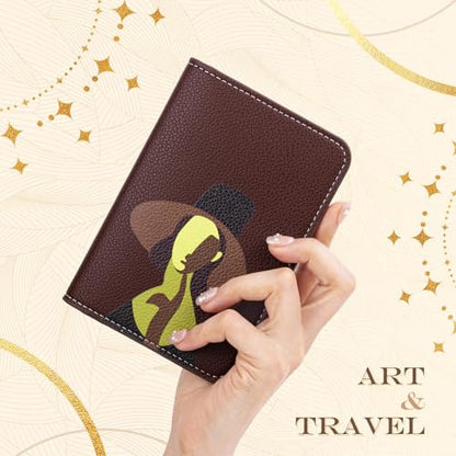 Lychii Passport Holder, RFID Blocking Travel Wallet, Slim Passport Cover - color: Chocolate