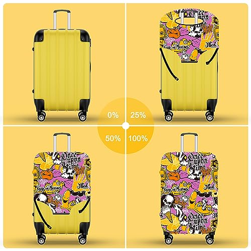Luggage Cover for Suitcase Protector Fits 20 24 28 Inch Suitcases - color: Pink