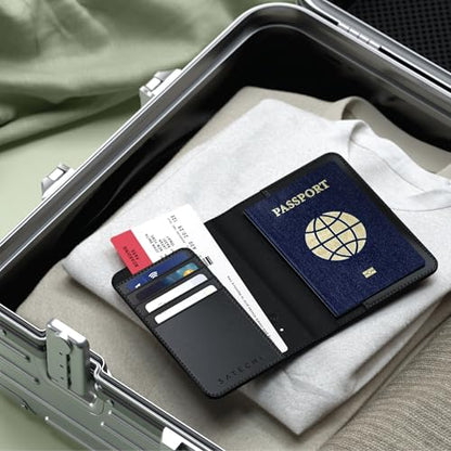 Satechi Passport Holder with Find My Tracking, 4-Slot Card Wallet, Black - color: Black