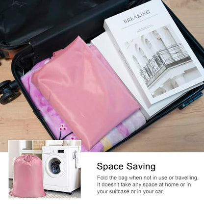 Polecasa Extra Heavy-Duty Laundry Bag with Handles, Pink, 28x36" - color: Pink, size: 28" x 36" | 1 Pack