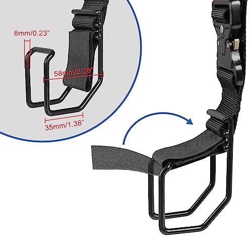 Vigorport Luggage Hook Strap, J Hook for Add A Bag Luggage Travel Essential - size: Large size/Metal buckle