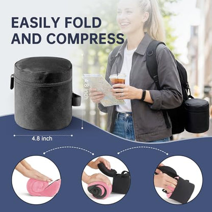 Neck Pillow Travel Pillow Memory Foam Adjustable Clasp for Airplane - color: Pink