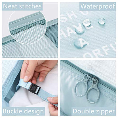 Luggage Packing Organizers Packing Cubes Set for Travel (blue) - color: blue 6pc