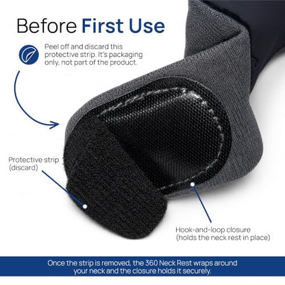 evori 360° Neck Rest, Memory Foam Travel Neck Pillow for Airplane and Car
