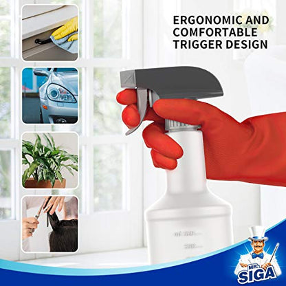 MR.SIGA 24 oz Empty Plastic Spray Bottles for Cleaning Solutions, 3 Pack - size: 680.4 ml (Pack of 3)