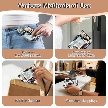 GIANCOMICS Slim Wallet Women, Credit Card Holder, Small Rfid Cats Case - color: Cats